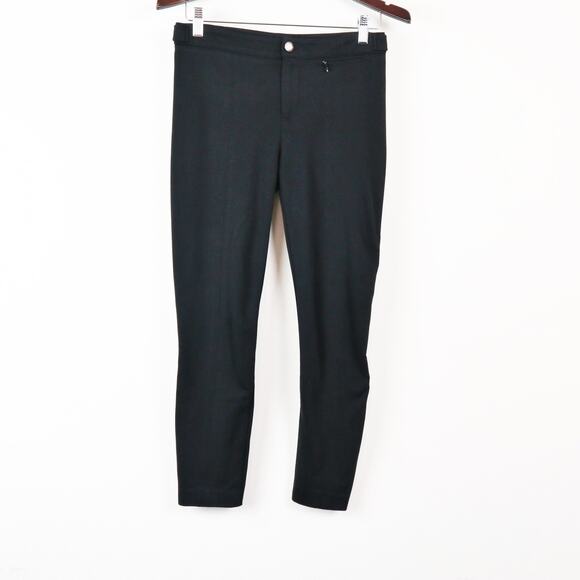 Vince Size 4 Ponte Knit Riding Pants Skinny Crop Saddle Seam Black - Picture 1 of 9